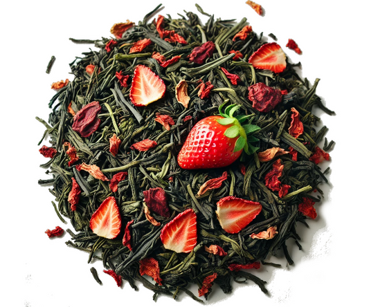 Zelený čaj s vanilkou, jahodou 
  (cena za kilo)